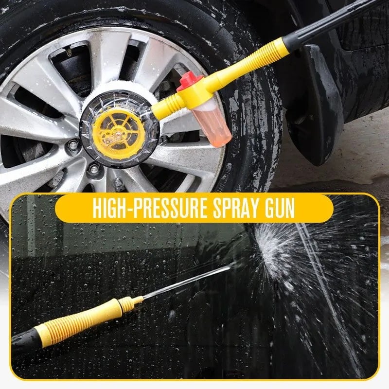 Auto-Rotating Foaming Car Wash Brush with 5 Spray Modes