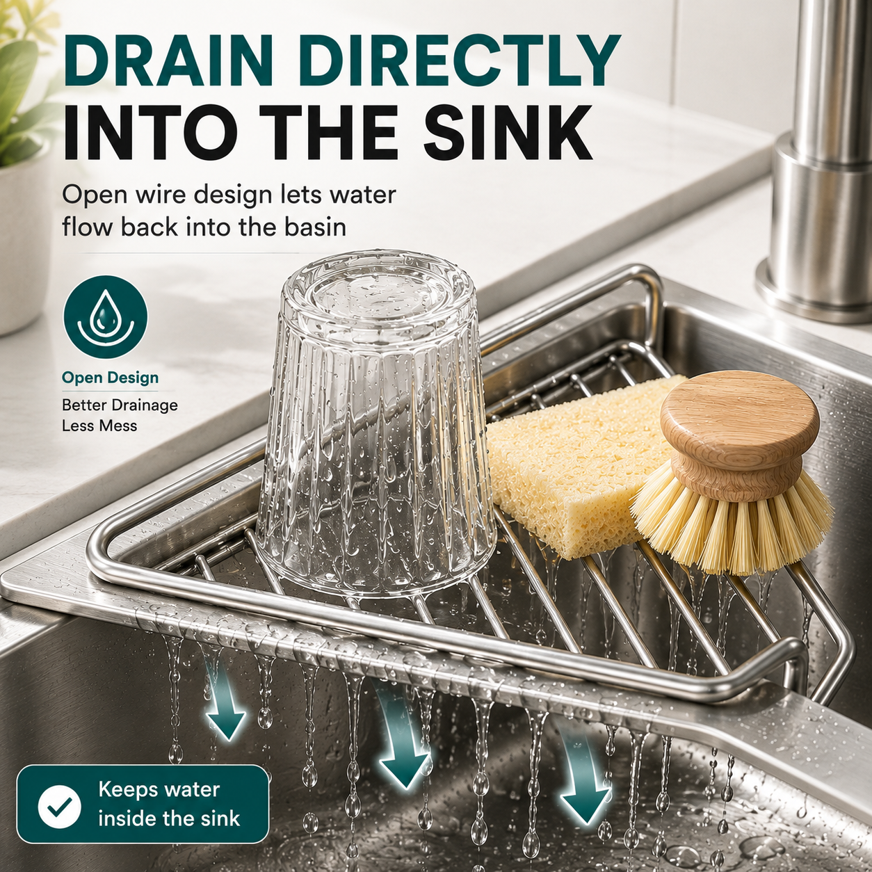 💧Corner Sink Draining Shelf✨