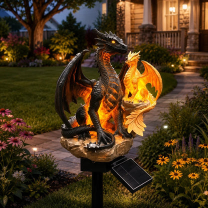 🔥HOT SALE🔥Amethyst Crystal Dragon🐉Solar Dragon Crystal Garden Light