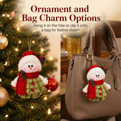 🔥 LAST DAY 49% OFF – ☃️ DIY Christmas Snowman Craft Kit | Layered Fabric Keepsake for Tabletop Display, Tree Hanging & Festive Bag Decor 🎄✨
