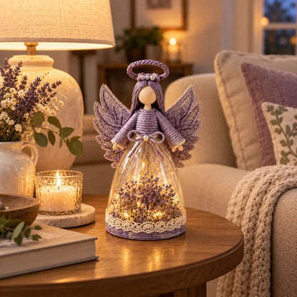 Lighted Floral Angel Figurine – 7.9 in Battery-Operated Décor