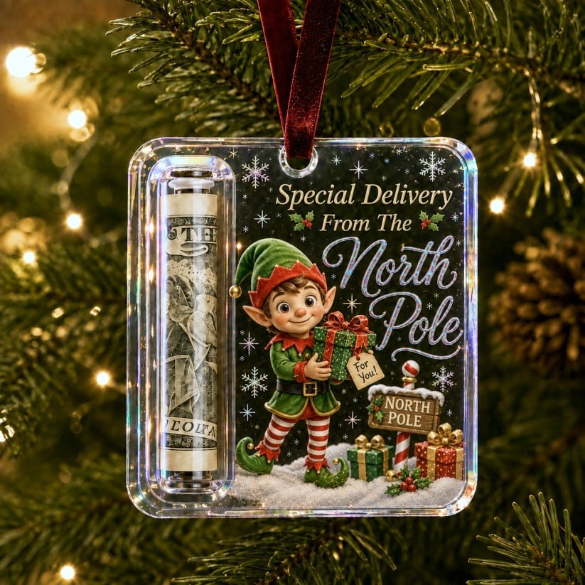 🔥Only $9.99 Last Day Promotion!🎄Christmas Cash Gift Ornament- Make Cash Feel Like A Real Christmas Gift💵