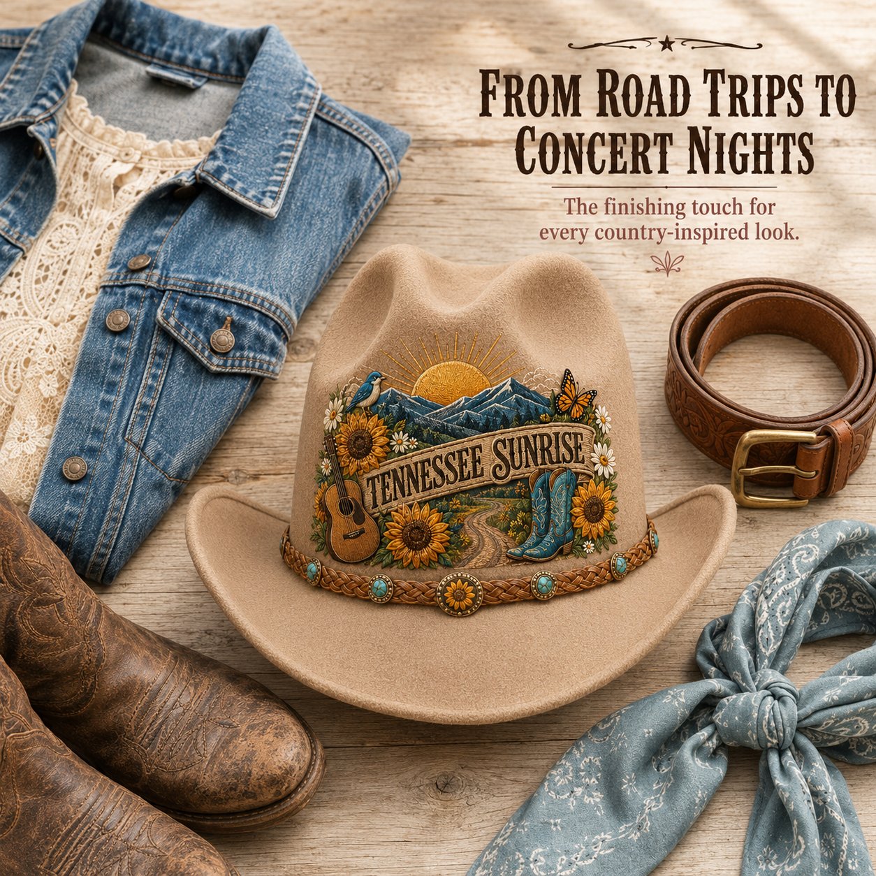 ⏳ Last Day 49% OFF – 🤠 Queen of Country 1946–2026 Tribute Cowboy Hat Collection | Premium Embroidered Western Hats With Guitar, Floral, Rhinestone & Country Music Legacy Designs 🎸✨