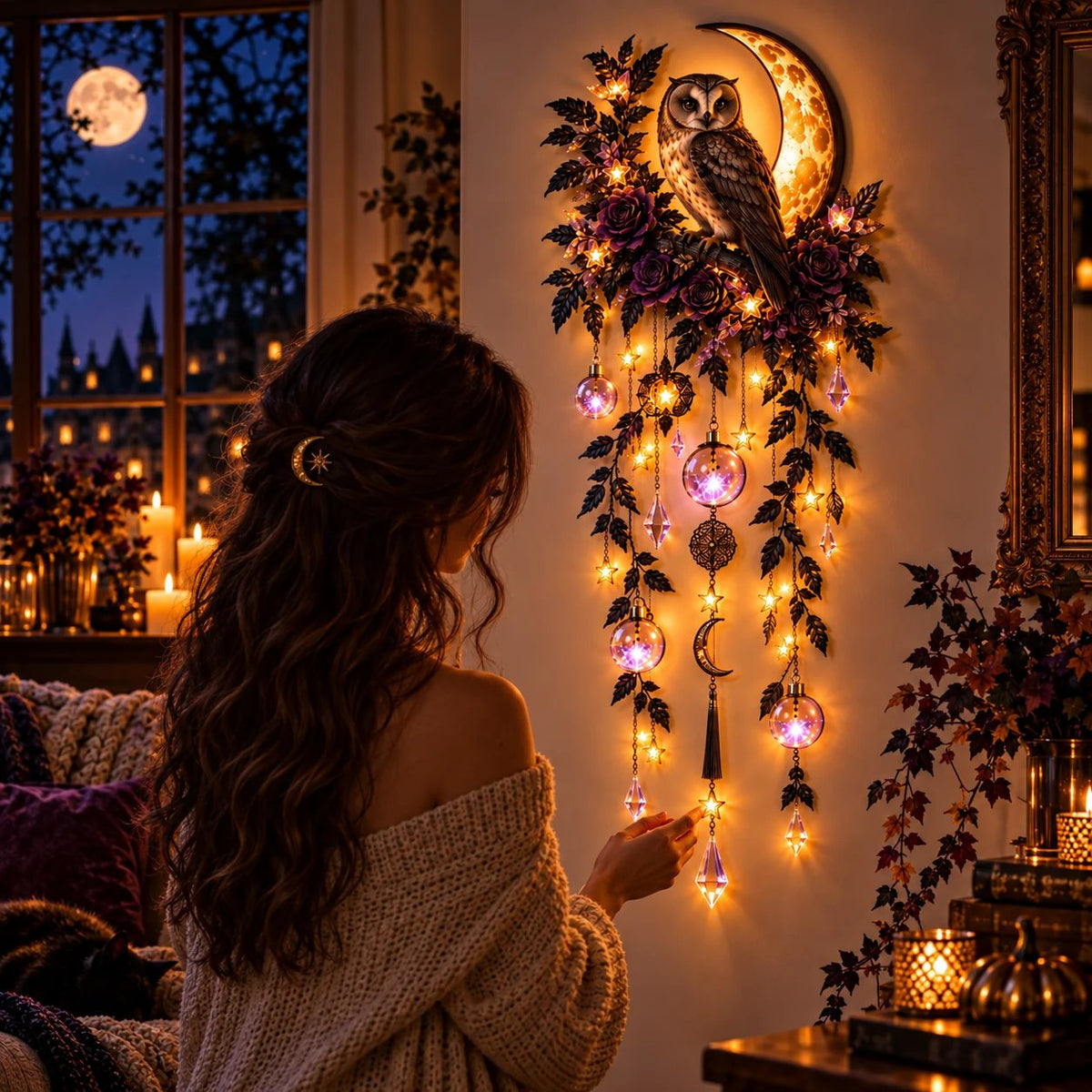 Enchanted Moon Animal Wall Light