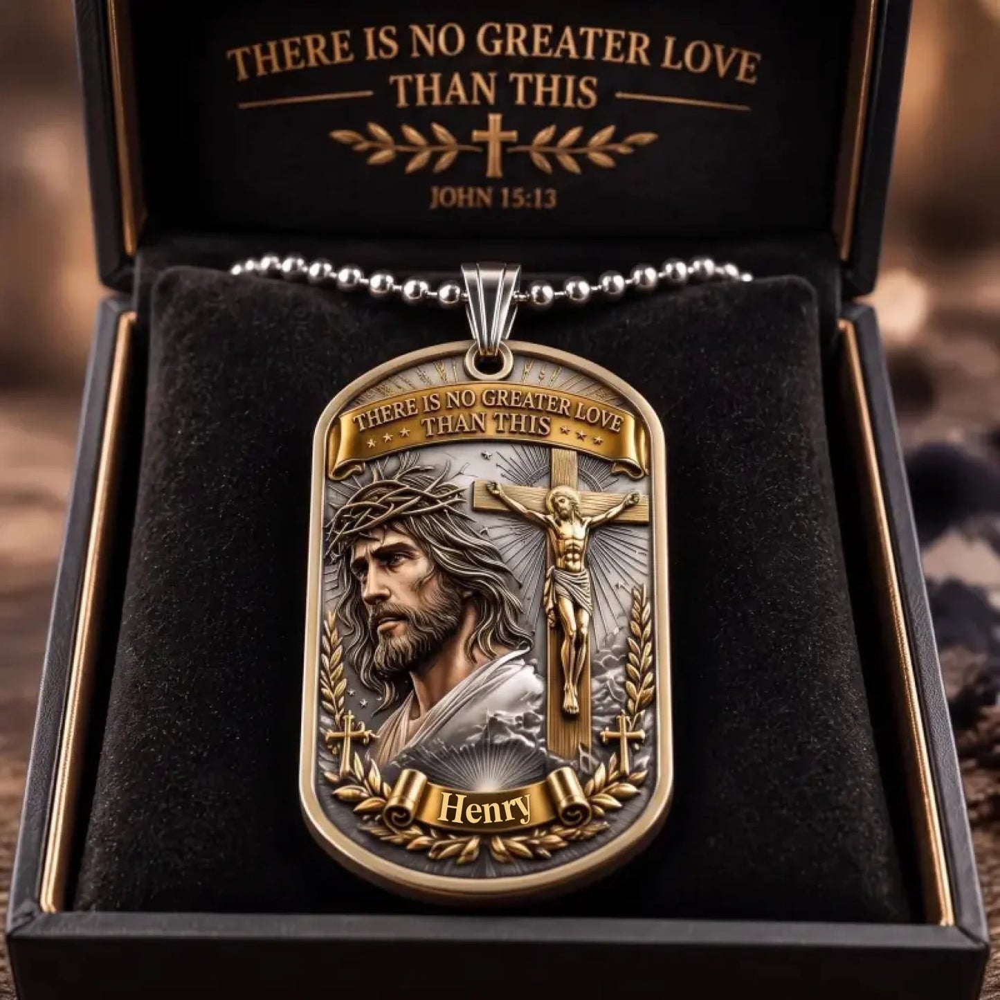 Personalized Reversible Faith Dog Tag Necklace – Wear the Complete Story of Sacrifice & Victory