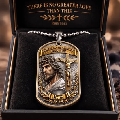 Personalized Reversible Faith Dog Tag Necklace – Wear the Complete Story of Sacrifice & Victory