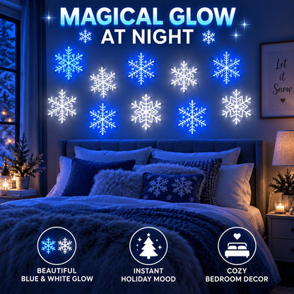 ❄️✨LED Snowflake Wall Light Set – Magical Christmas Decor