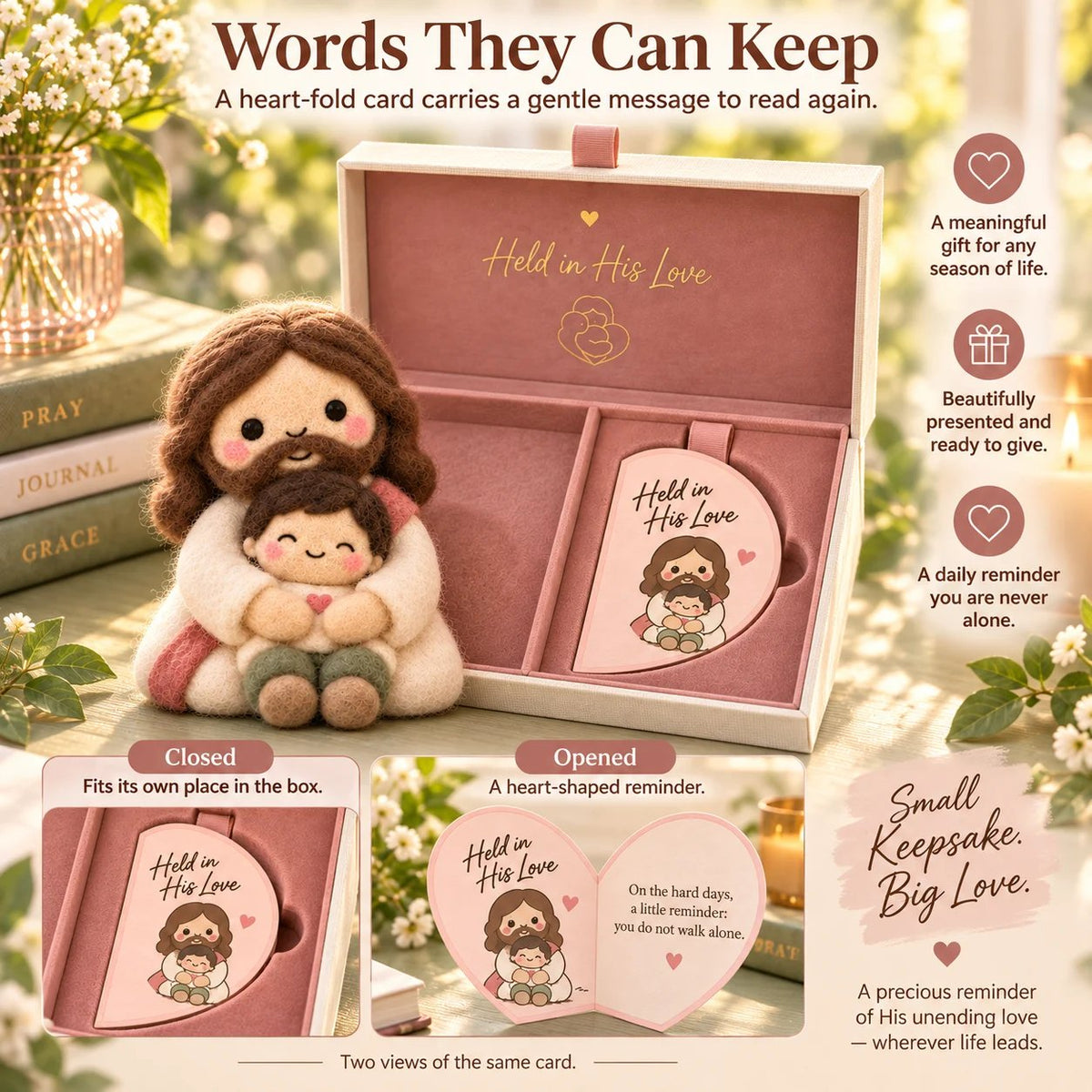 ⏳ Last Day 49% OFF – ✝️ Faith-Inspired Felt Keepsake Gift Set | 6 Meaningful Designs with Matching Message Card & Gift Box 🎁