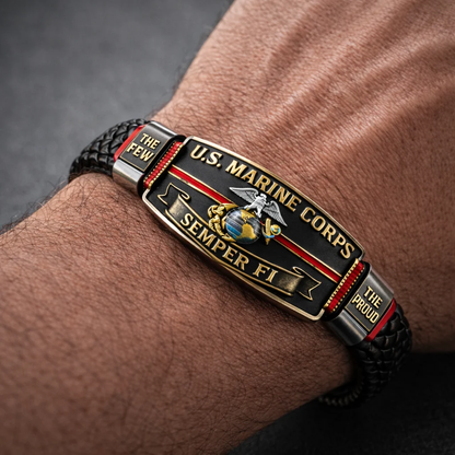 Handmade U.S. Marine Corps “Semper Fi” Bracelet(Adjustable Size), 🔥Buy 2 FREE SHIPPING!