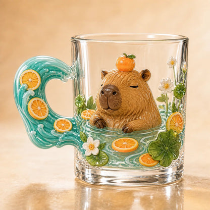 ⏳ Last Day 49% OFF – 🐾 Whimsical 3D Animal Sculpted Glass Mug Collection | 12oz Premium Clear Glass with Raised Animal Figures, Character-Specific Details & Playful Sculptural Accents ✨