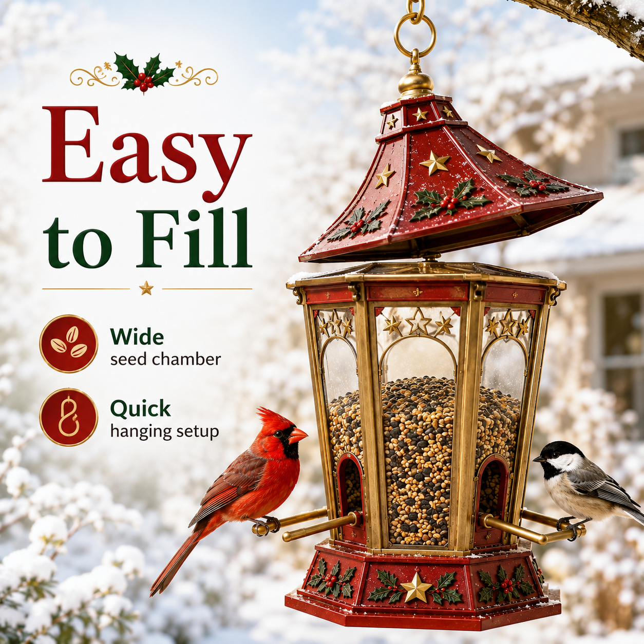🎁 Christmas Bird Feeder Collection™ – Festive Hanging Garden Feeders for Wild Birds🎄