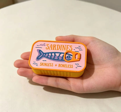 Vintage Sardine Tin Jewelry Box – Cute Travel Organizer for Rings, Earrings & Necklaces