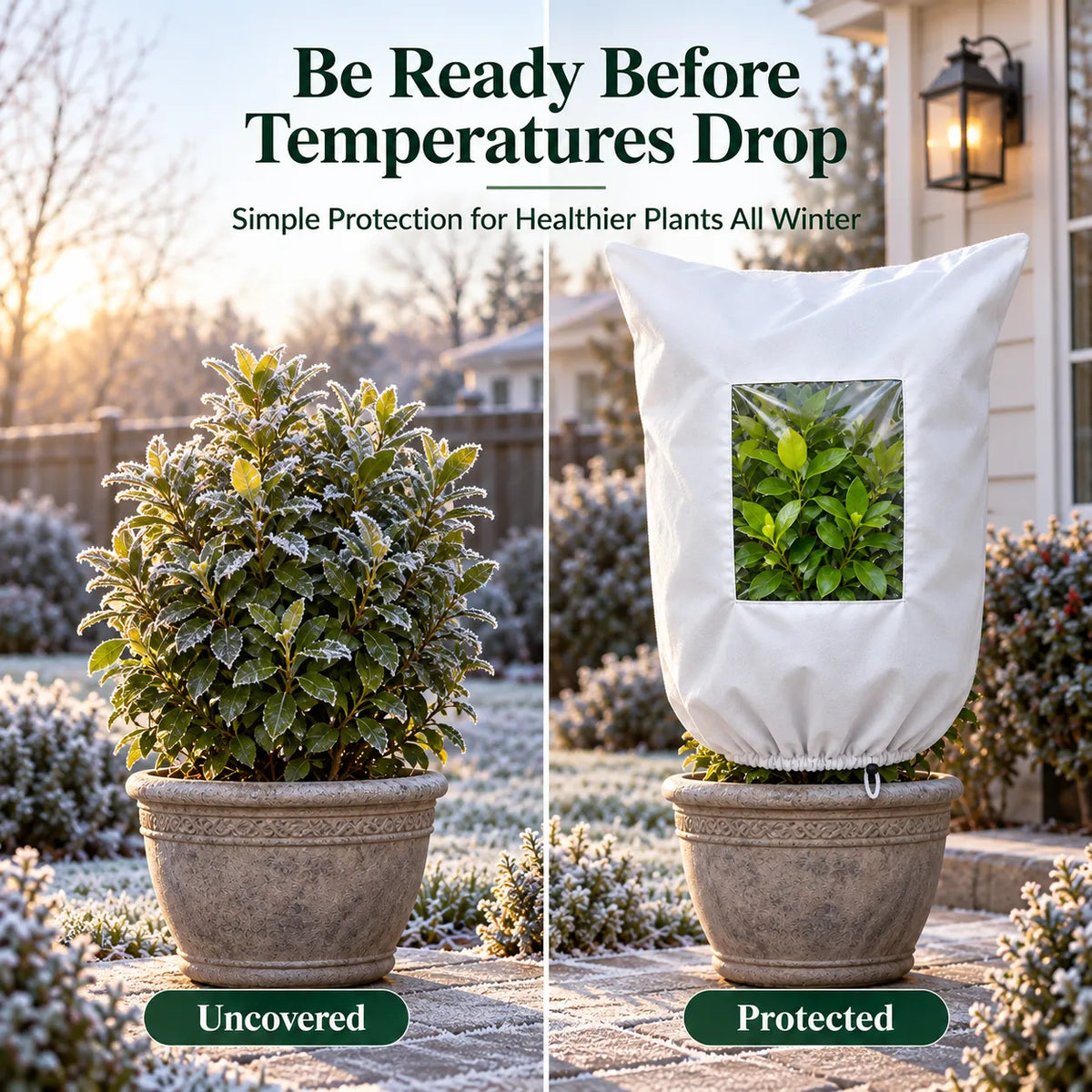 ❄️ Winter Plant Frost Protection Cover | Save Your Beloved Plants From Freezing Nights!