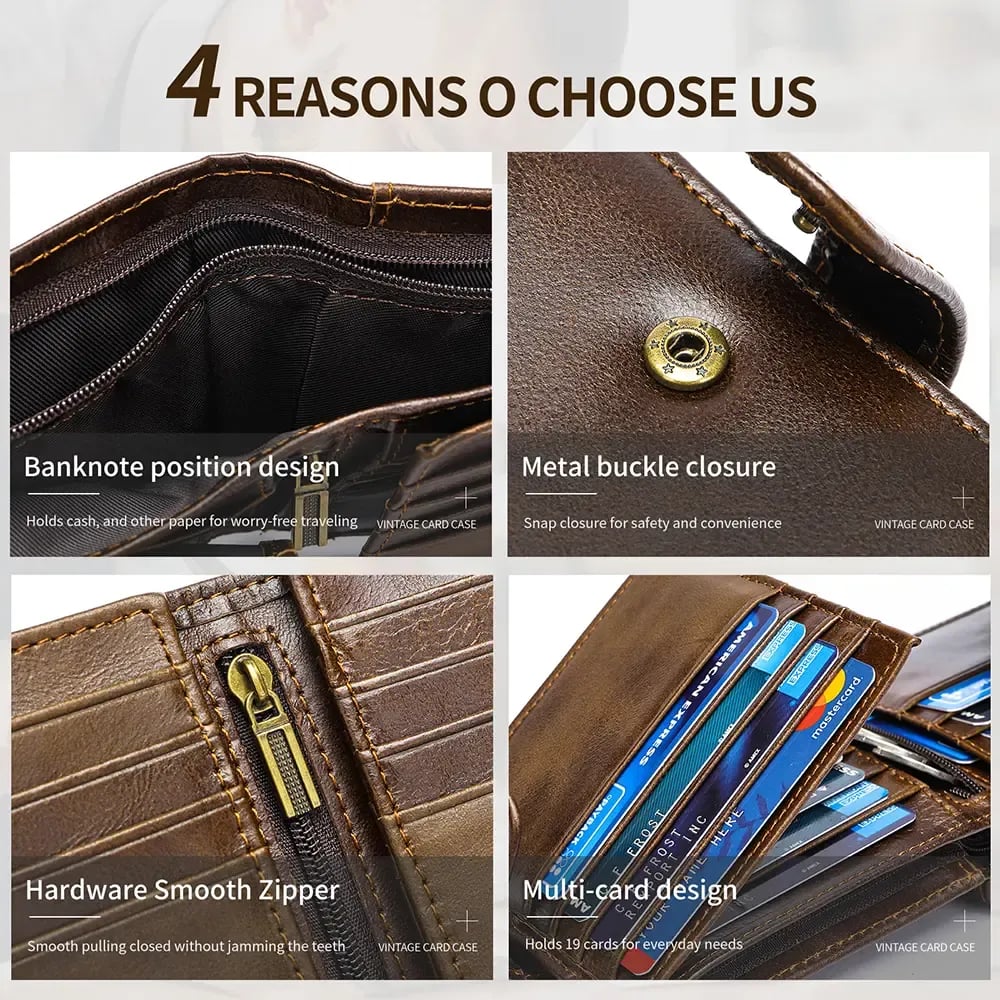 💕Hot sale 49% OFF💖👛 Vintage Top-Grain Leather Men's Wallet