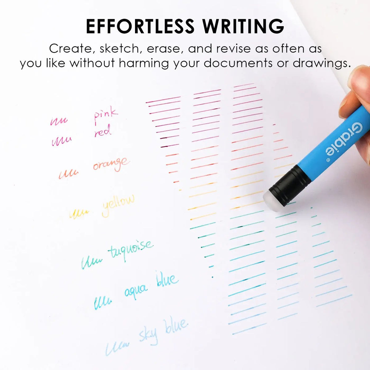 🌈 Grabie 36 Colors Erasable Gel Pens – 0.6mm Smooth Writing Rainbow Ink Pens with Heat-Stable Formula for Journaling, Notes & Creative Coloring