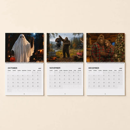 🦶Bigfoot 2027 Calendar - Funny Sasquatch Wall Calendar