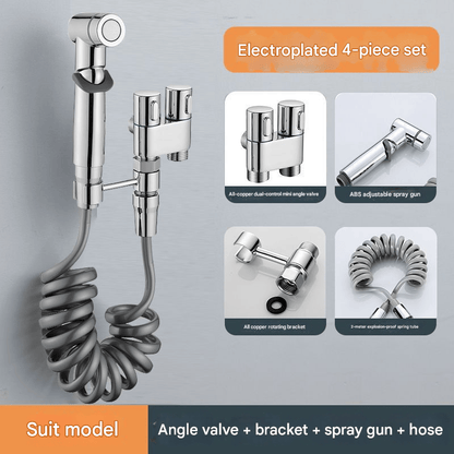 🔥 1-In-2-Handheld Out Dual Control Valve Bidet Sprayer for Toilet