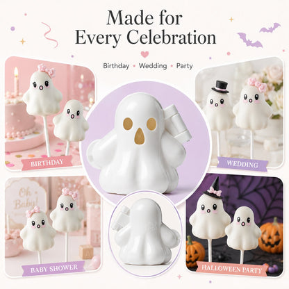 👻 Ghost Cake Pop Mold | Reusable Food-Safe Mold for Cute Spooky Treats, Parties & Creative Baking 🎃✨