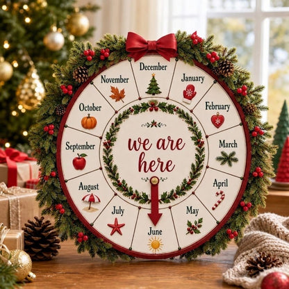 🔥HOT SALE🔥💥49% OFF 🎄 Wooden Monthly Countdown Wheel