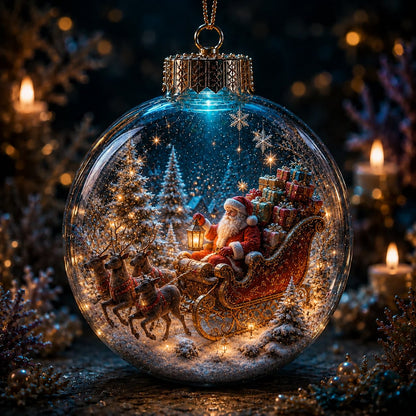 ⏳ Last Day 49% OFF – 🎄6-Piece Christmas Winter Scene Globe Ornament Collection | Detailed 3D Holiday Scenes, Coordinated Midnight-Blue & Gold Palette with Presentation Box Included ✨