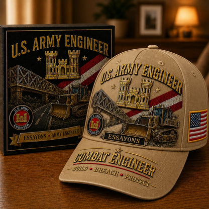 🏰U.S. Army Engineer Career Commemorative Cap