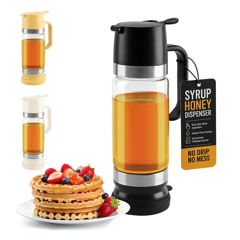 🍯🔥 HOT SALE | No-Drip Glass Honey Dispenser with Base