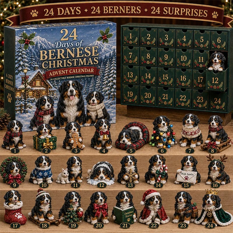Bernese Mountain Dog Advent Calendar 2026 – 24 Acrylic Charm Surprises