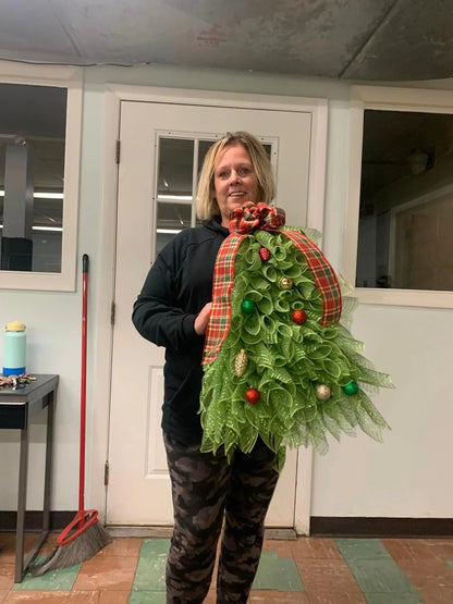 Handmade Christmas Tree Wreath for Front Door