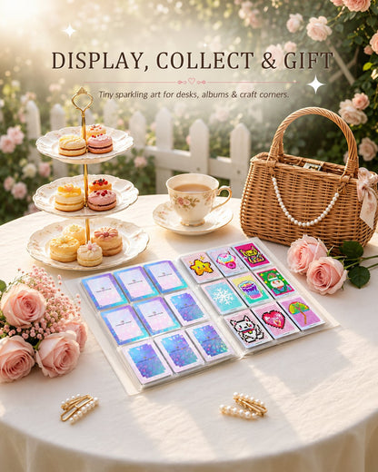 👨‍🎨✨Freestyle Mini Diamond Art Cards, 30PCS Cute Pixel DIY Craft Cards for Diamond Painting Lovers
