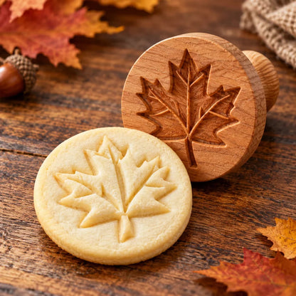 Patterned Wood Cookie Embosser | Seasonal Party & Gift Cookie Prep