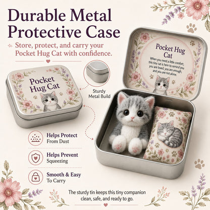 🐱Pocket Hug Plush Keepsake Tin, Mini Portable Comfort Pocket Plush Toy