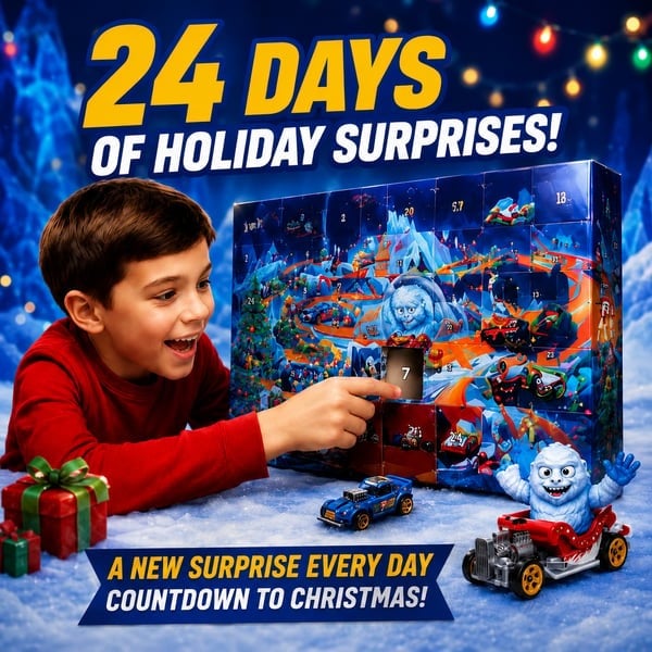 🚗 2026 Holiday Racing Car Advent Calendar – 34-Piece Christmas Countdown