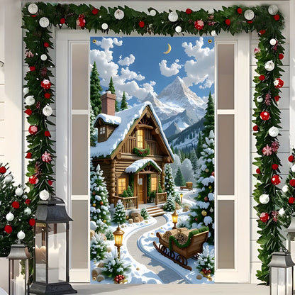 ⏰LAST DAY 50% OFF 🎅 🚪Santa & Reindeer Christmas Door Cover