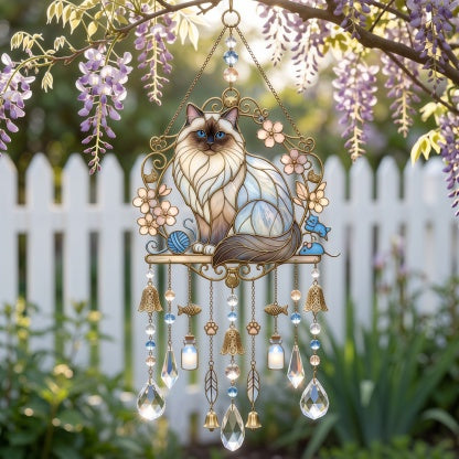 ❤️Cat Suncatcher Wind Chime – For Cat Lovers & Pet Owners