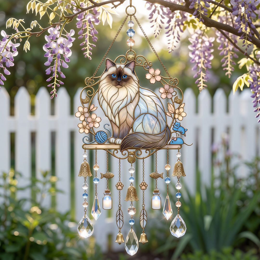 ❤️Cat Suncatcher Wind Chime – For Cat Lovers & Pet Owners