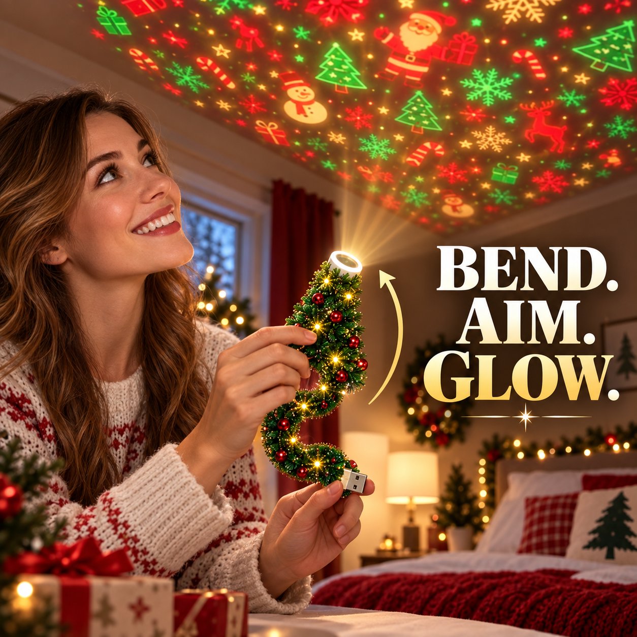 🎄Holiday Christmas Tree Projector Light✨