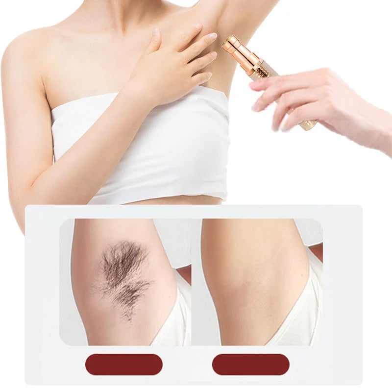 Portable Electric Eyebrow & Facial Trimmer – 3 Interchangeable Heads