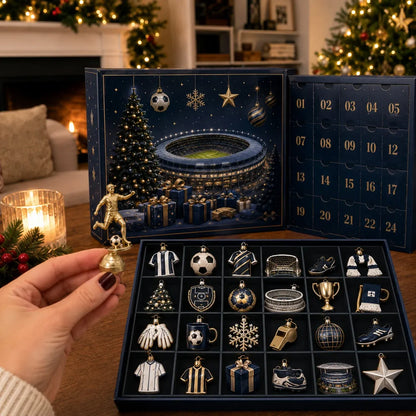 ⏳ Last Day 49% OFF – ⚽ Football Christmas Advent Calendar | 24 Collectible Acrylic Ornaments for Fans, Families & Holiday Displays 🎄