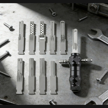 🔐Multifunctional Utility Kit: 9-in-1 Precision Tool