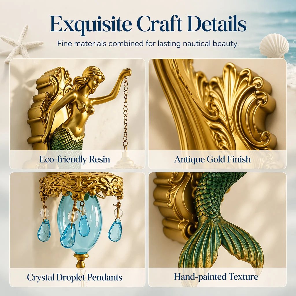 🎉Vintage Mermaid Wall Sconce – For Indoor and Outdoor Use