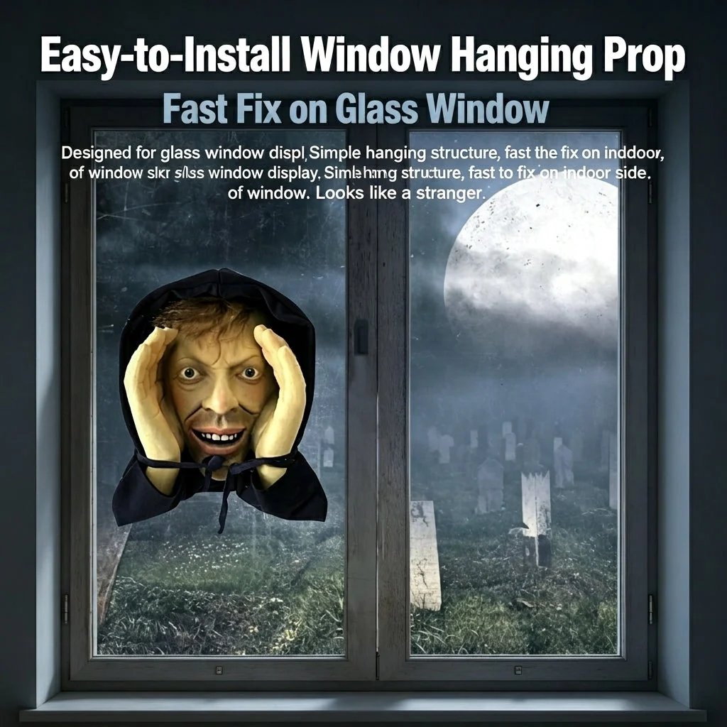 Creepy Halloween window hanging decoration
