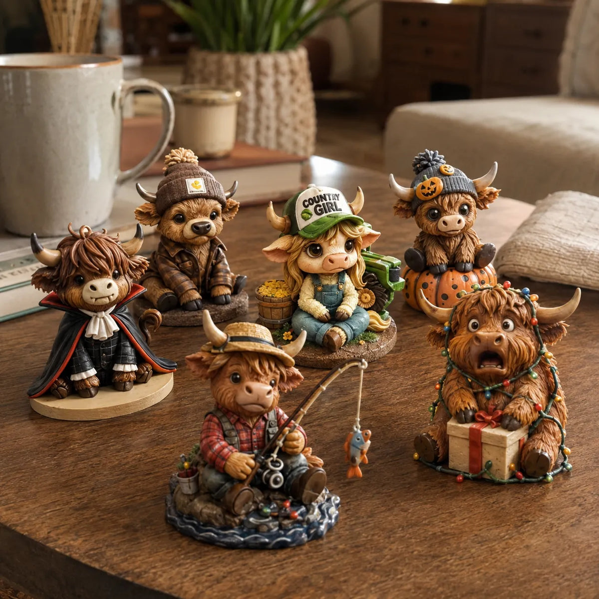 🎄 24 Days of Highland Cow Christmas Advent Calendar 2026 | 24 Unique 3D Cow Figures