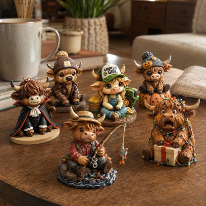 🎄 24 Days of Highland Cow Christmas Advent Calendar 2026 | 24 Unique 3D Cow Figures
