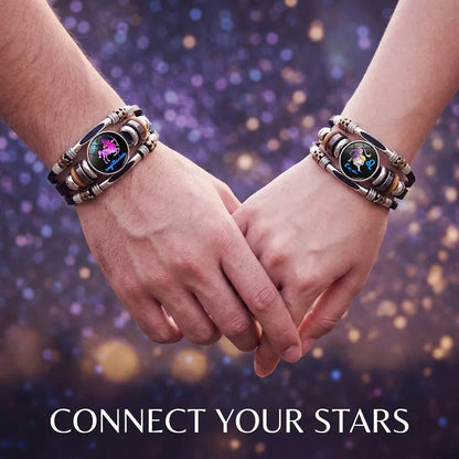 ♈ Glow-in-the-Dark Zodiac Bracelet – 12 Star Signs
