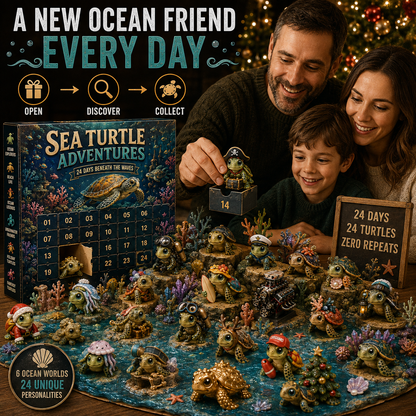 🐢Sea Turtle Adventures Advent Calendar – 24 Unique Ocean Turtle Collectibles
