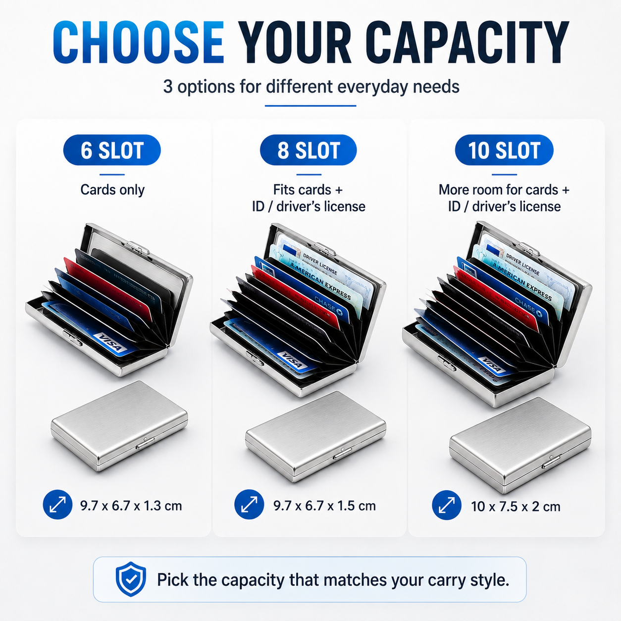 RFID Blocking Metal Card Holder – Slim Accordion Wallet