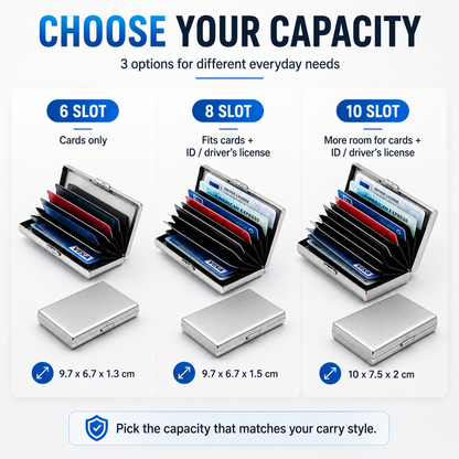 RFID Blocking Metal Card Holder – Slim Accordion Wallet
