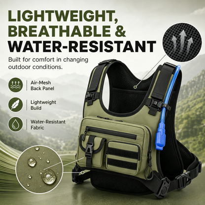 🏃 2.0L Hydration Vest – Lightweight Running Chest Pack for Hiking, Cycling & Marathon