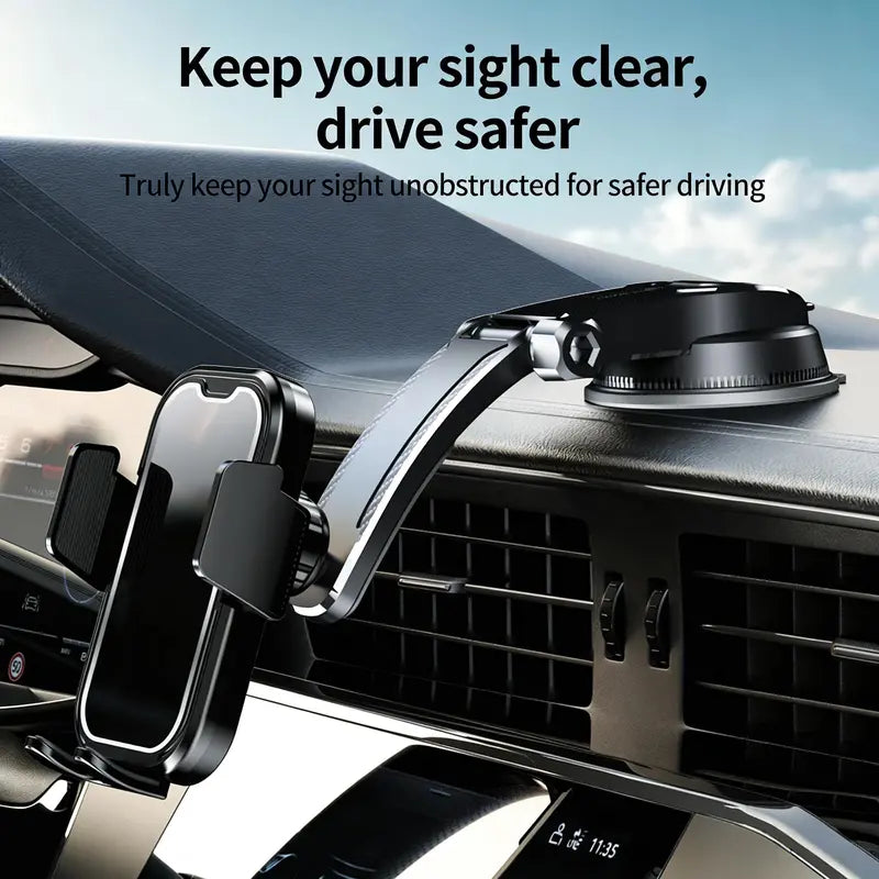 🚗 Adjustable Car Phone Mount – Suction Cup Holder for Dashboard & Windshield