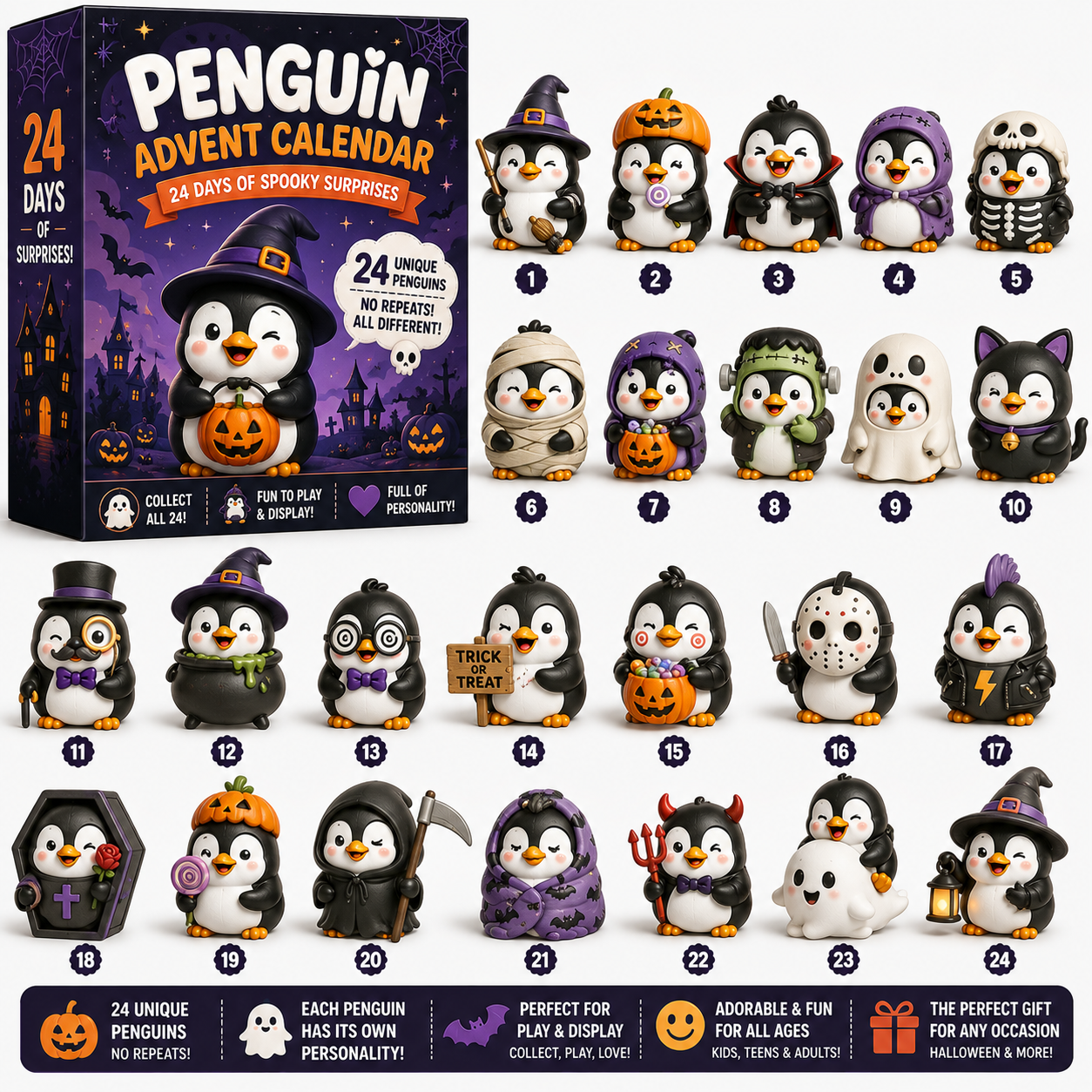 🐧 24 Days of Penguin Surprises Advent Calendar – 3 Fun Editions